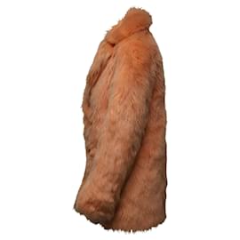 See by Chloé-See by Chloe Faux-Fur Coat in Pink Peach Modal-Pink,Peach