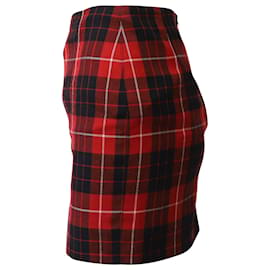 Jean Paul Gaultier-Jean Paul Gaultier Plaid Skirt in Red Wool-Other