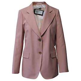 Bella Freud-Bella Freud Single-Breasted Blazer in Pink Cotton-Pink