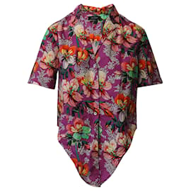 Isabel Marant-Isabel Marant Chemise nouée à la taille à imprimé floral Nelia en coton multicolore-Autre