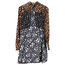 Vestido camisero con estampado multicolor de algodón multicolor de Miu Miu Otro Impresión de pitón