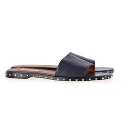 Valentino Garavani Ciabatte Valentino Rockstud Flat in pelle Blu Navy Blu navy
