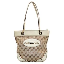 Gucci-Bolso tote de lona Gucci GG Bolso de lona 145994 en buen estado-Otro