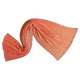 grande étole Orange chaud plissée permanent Issey Miyake Vintage 154 x 51 cm Orange