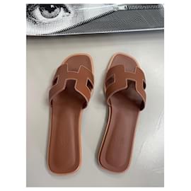 Hermès-Hermes Oran sandals new-Brown