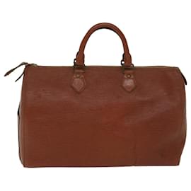 Louis Vuitton-Louis Vuitton Epi Speedy 35 Hand Bag Brown Kenya M42993 LV Auth 67796-Brown,Other