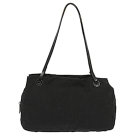 Fendi-Bolso de mano FENDI Zucca de lona negro Auth hk1179-Negro