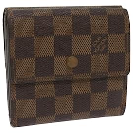 Louis Vuitton-LOUIS VUITTON Damier Ebene Porte Monnaie Billets Cartes N61652 LV Auth yk11135-Otro