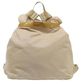 Prada-PRADA Backpack Nylon Beige Auth 67585-Beige