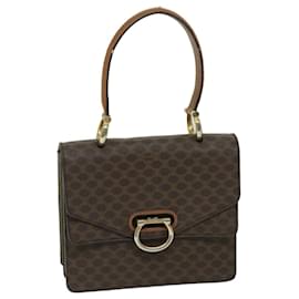 Céline-CELINE Macadam Canvas Hand Bag PVC Brown Auth 68360-Brown