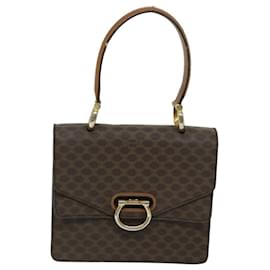 Céline-CELINE Macadam Canvas Hand Bag PVC Brown Auth 68360-Brown