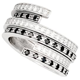 Dinh Van-Dinh Van Rings, "Spiral", WHITE GOLD, diamonds and black diamonds.-Other