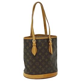 Louis Vuitton-LOUIS VUITTON Monogram Bucket PM Shoulder Bag M42238 LV Auth 67935-Monogram