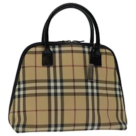 Burberry-BURBERRY Nova Check Borsa a mano Tela rivestita Beige Aut 68020-Beige