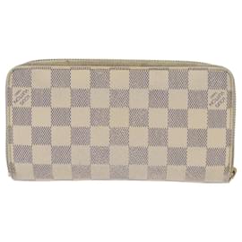 Louis Vuitton-LOUIS VUITTON Damier Azur Zippy Wallet Portafoglio lungo N63503 LV Aut 68423-Altro