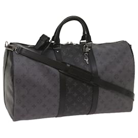 Louis Vuitton-LOUIS VUITTON Eclipse Reverse Keepall Bandouliere 50 Bag M45392 LV Auth 68414A-Other