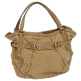 GUCCI Borsa A Tracolla Horsebit Pelle Beige 203546 Auth FM3198 Beige