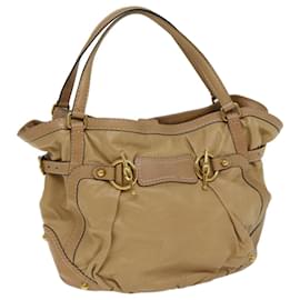 Gucci-GUCCI Borsa A Tracolla Horsebit Pelle Beige 203546 Auth FM3198-Beige