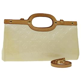 Louis Vuitton-Bolsa de mão LOUIS VUITTON Monogram Vernis Roxbury Drive Perle M91374 Autenticação de LV 67760-Outro