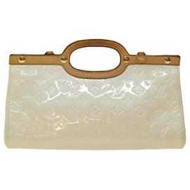 Louis Vuitton-LOUIS VUITTON Monogramm Vernis Roxbury Drive Handtasche Perle M91374 LV Auth 67760-Andere