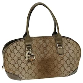 Gucci-GUCCI GG Canvas Hand Bag Beige 269955 auth 68044-Beige