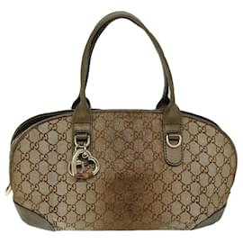 Gucci-GUCCI GG Canvas Hand Bag Beige 269955 auth 68044-Beige