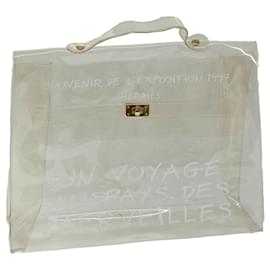 Hermès-HERMES Vinyl Kelly Bolso de mano Vinyl Clear Auth 68039-Otro