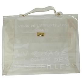 Hermès-HERMES Vinyle Kelly Sac à Main Vinyle Clair Authentique 68039-Autre