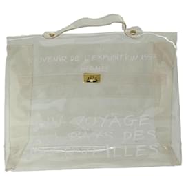 Hermès-HERMES Vinyl Kelly Hand Bag Vinyl Clear Auth 68039-Other