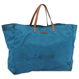 Gucci-GUCCI GG Canvas Tote Bag Blue 286198 auth 68055-Blue
