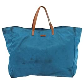 Gucci-GUCCI GG Canvas Tote Bag Blue 286198 auth 68055-Blue