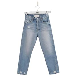 Mother-Straight cotton jeans-Blue