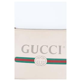 Gucci-Clutch aus Leder-Beige