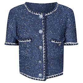 Chanel-Casaco de Tweed com Botões CC-Multicor