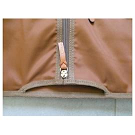 Autre Marque-Bric's leather garment bag with hanger in good condition-Brown