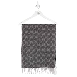 Gucci-wool scarf-Grey