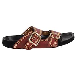 Isabel Marant-Leather mules-Brown