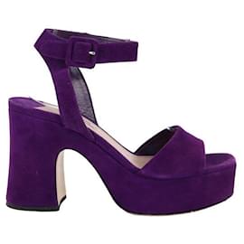 Miu Miu-Leather Heels-Purple