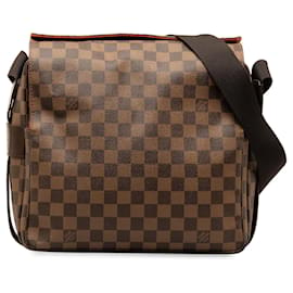 Louis Vuitton-Bolso bandolera Louis Vuitton Damier Ebene Naviglio marrón-Castaño