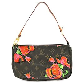 Louis Vuitton-Bolso de hombro multicolor Louis Vuitton x Stephen Sprouse con monograma y rosas Pochette Accessoires-Multicolor