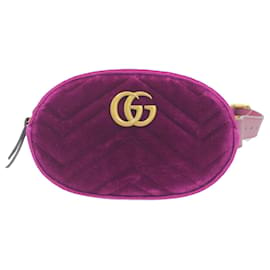 Gucci-Purple Gucci GG Marmont Velvet Belt Bag-Purple