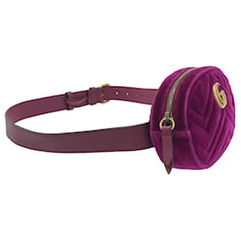 Gucci-Sac ceinture en velours violet Gucci GG Marmont-Violet