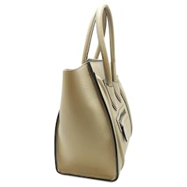 Céline-Brown Celine Micro Luggage Tote Handbag-Brown