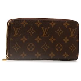 Louis Vuitton-Carteira Zippy Monograma Louis Vuitton Marrom-Marrom