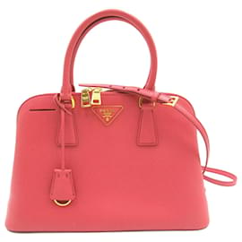 Prada-Bolso satchel pequeño Saffiano Lux Promenade de Prada en rosa-Rosa