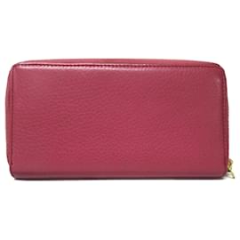 Gucci-Red Gucci Soho Leather Long Wallet-Red