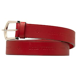 Louis Vuitton-Louis Vuitton rojo 2013 Maison Fondée es 1854 en el cinturón-Roja