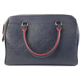 Louis Vuitton-Blu Louis Vuitton Monogram Empreinte Speedy Bandouliere 25 cartella-Blu