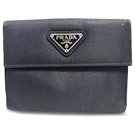 Prada-Black Prada Tessuto Small Wallet-Black