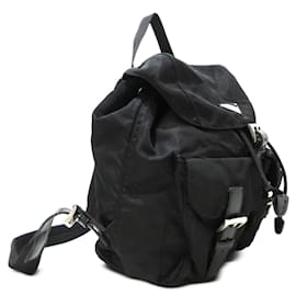 Prada-Black Prada Tessuto Backpack-Black